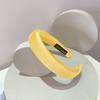 Heightened Design Hair Hoop Solid Color Wide Headband Soft Touch Sponge Hairband Versatile Hair Accessories