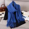 Luxury 2 Colours Cashmere Scarf Women Autumn Winter Shawl Pashmina Handkerchief Lady Pareo Soft Outdoor Windproof Travel Bufanda