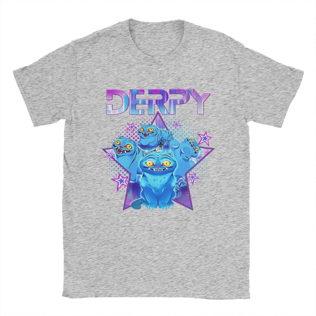 Derpy Tiger Kpop Demon Hunters Men's T Shirt Novelty Tees Short Sleeve Round Collar T-Shirt Cotton Gift Idea Tops