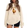 Women's Fashion Casual Round Neck Long Sleeve Top Printed Pullover Sweatshirt