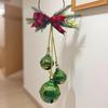 Shatterproof Xmas Tree Pendant Three-Bell Wall Hanging Ornament  Front Door