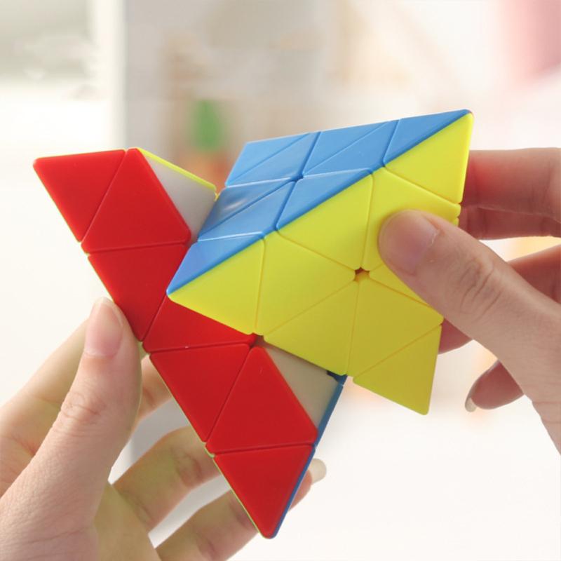 Pyramid Speed Cube Fast Smooth Turning Solid Durable Stickerless Frosted Puzzle Toy For Kids