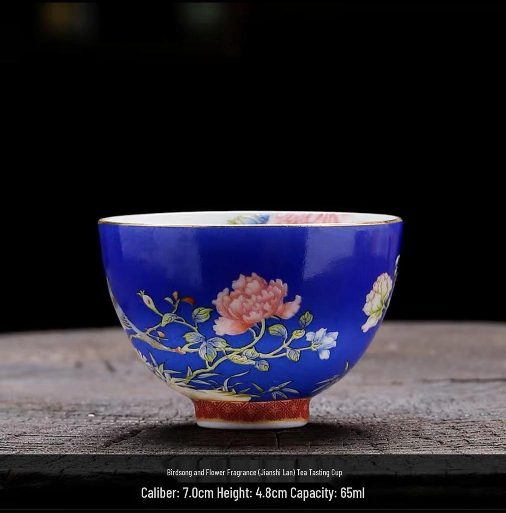Эмалированная керамическая чайная чашка в дворцовом стиле с пионами, Гунфу, сувенир