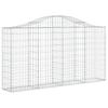 Vidaxl Kosze Gabionowe, 2 Szt, 200X30X100/120 Cm, Galwanizowane Żelazo