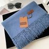Cashmere Hand Feel Autumn And Winter Solid Color Scarf Women'S Thick Tassel Simple And Versatile Soft And Warm Imitation Cashmere Shawl