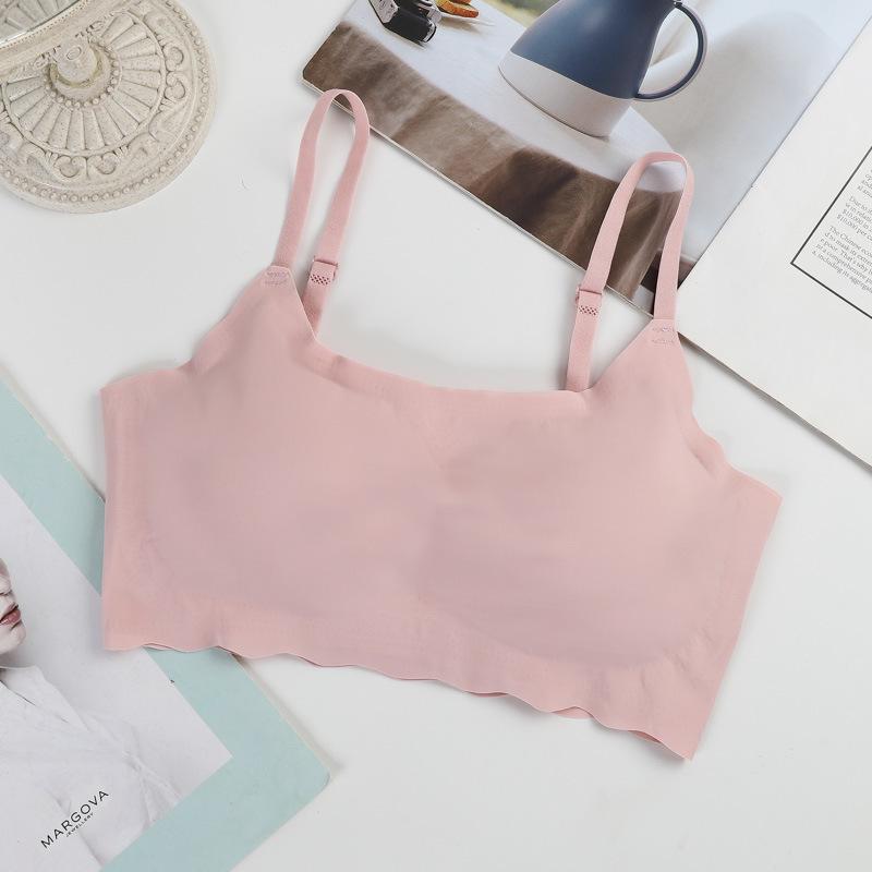 Удобный бесшовный беспроводной бюстгальтер большого размера для йоги и сна для женщин - красивый дизайн спинки