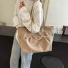 Холщовая сумка женская сумка через плечо большая вместительная сумка для поездок на работу однотонная сумка