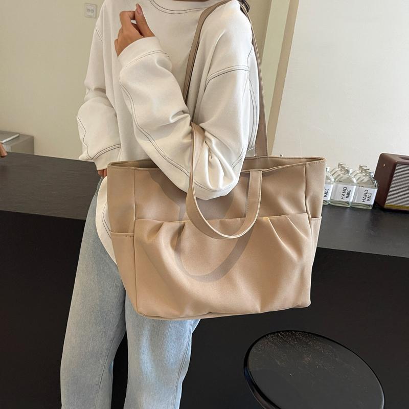 Холщовая сумка женская сумка через плечо большая вместительная сумка для поездок на работу однотонная сумка