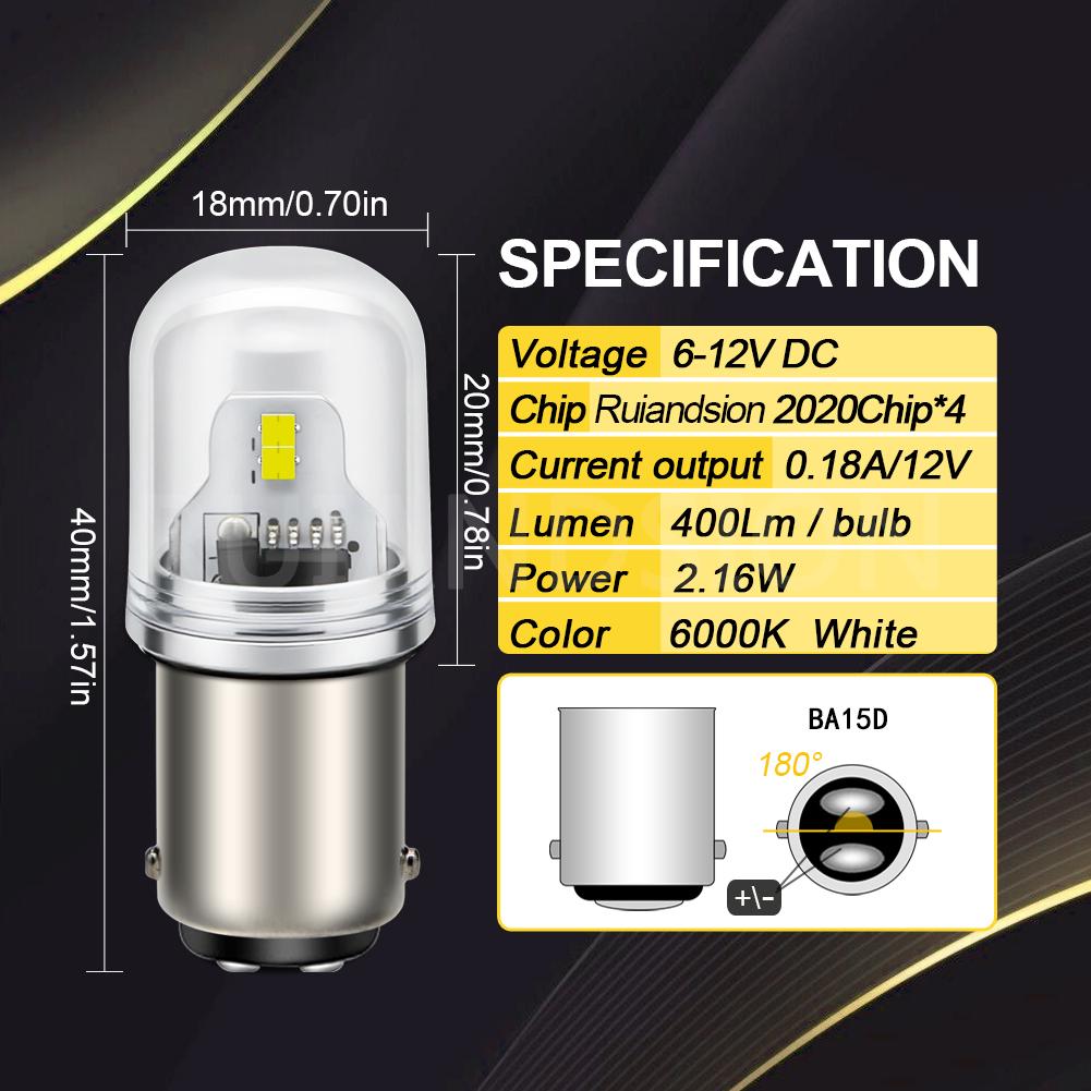H6M P15S P26S LED Motorcycle Headlight BA15D Car Motorcycle Bulb Turn Signal Headlight Lamp Auto For Truck High Brightness Light