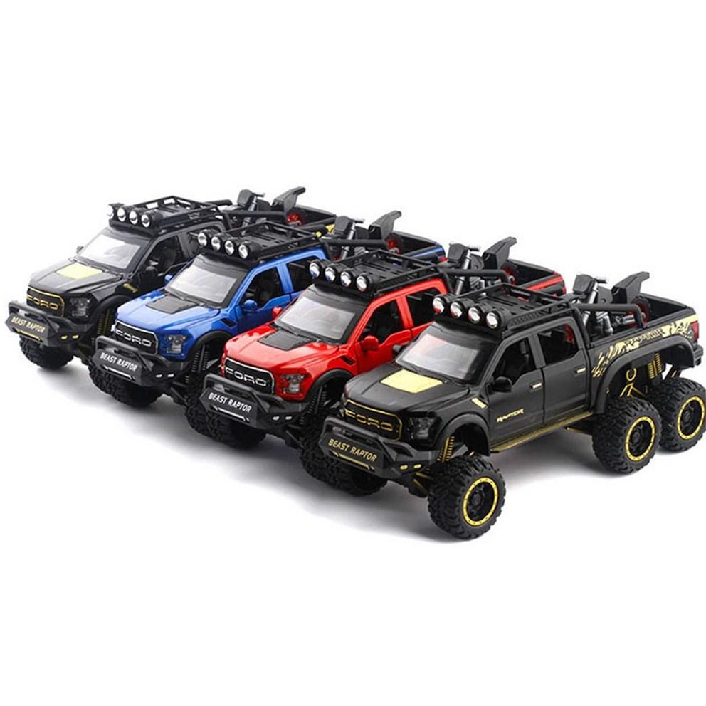 Моя Машина Премиум 1:Модель автомобиля Ford Raptor F-150 из литого сплава, масштаб 1:24, фигурка - Красный