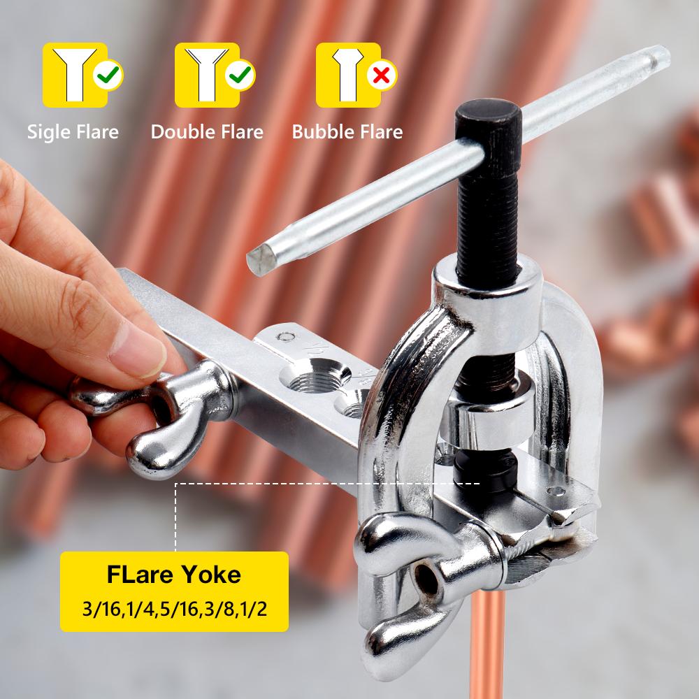 25 Ft 3/16 Copper Coated Brake Line Kit (Includes 20 Fittings and 4 Unions Brake Line Fittings) Double & Single Flaring Tool Kit