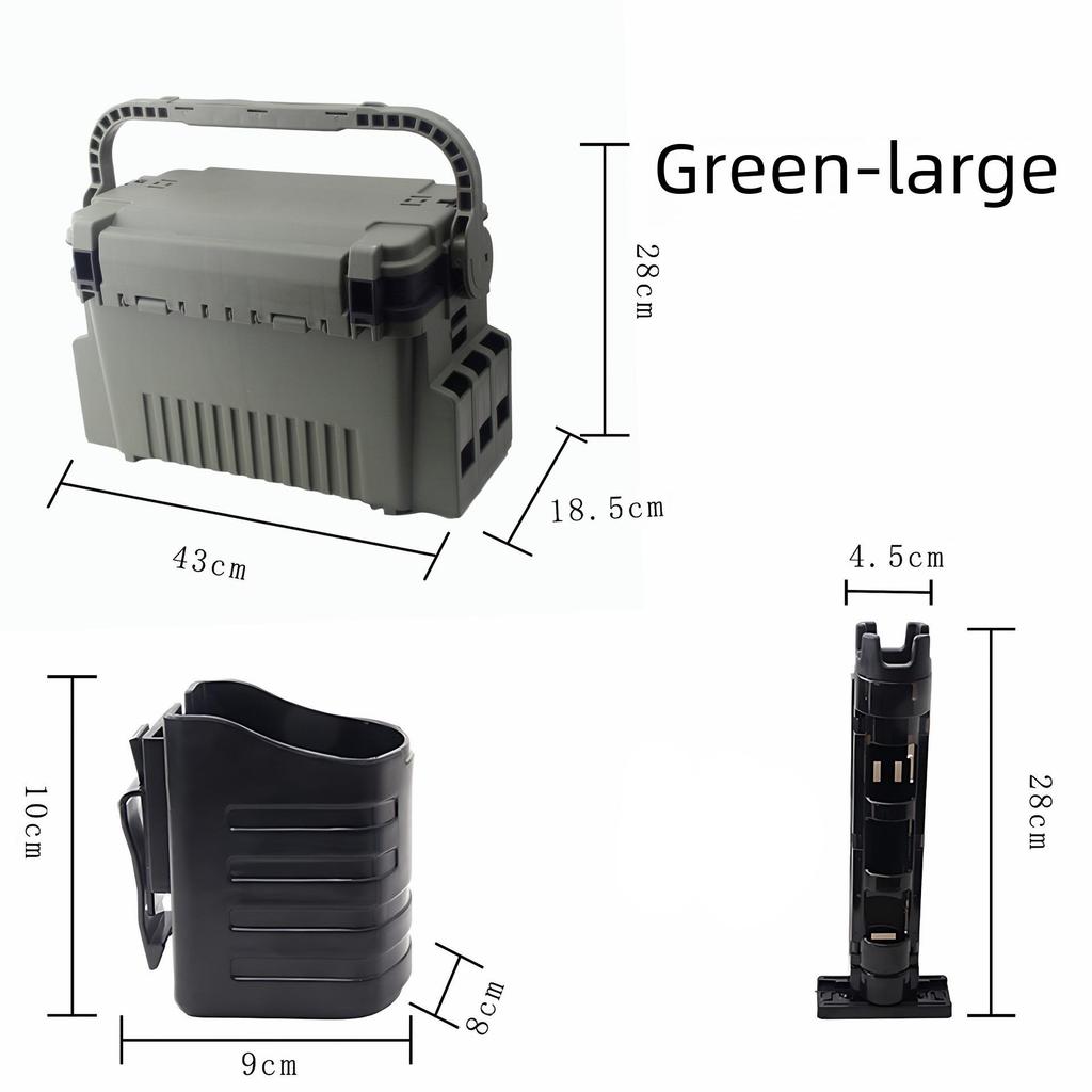Многослойная коробка для рыболовных приманок с усиленной утолщенной конструкцией, большой вместимостью и возможностью установки сидений для хранения при морской и каменной рыбалке