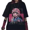 Женская футболка с коротким рукавом в стиле Харадзюку Y2K, японская манга, готика, панк, гранж, толстовка, E-girl, аниме, преппи, блузка, эмо, альт