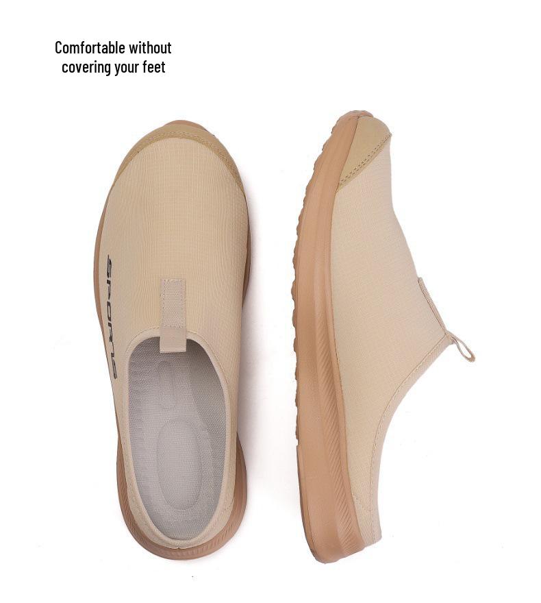 Стильные слипоны-полукеды 2024: Дышащие, Универсальные, Повседневные Ленивые Туфли