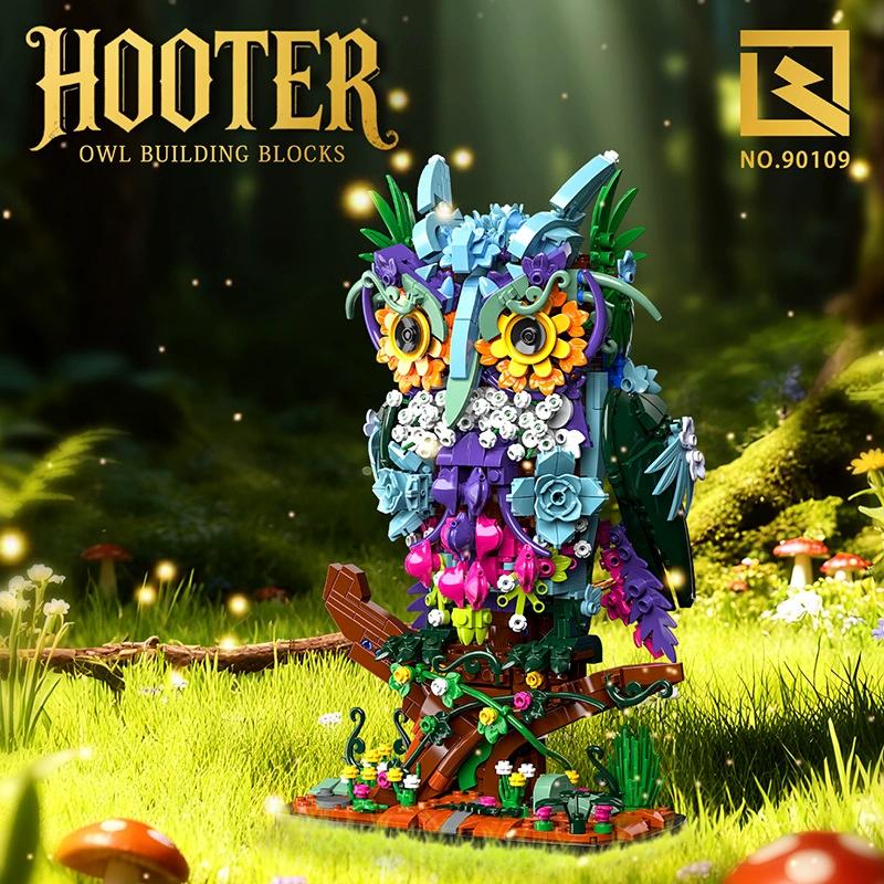 Нетоксичный Набор Строительных Блоков Механическая Сова Moc Bricks 1358 Деталей 3D Модели Собранные Игрушки Для Детей Взрослых Настольное Украшение Подарочный Набор