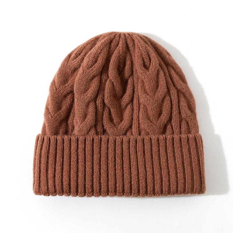 Большая талия осень и зима новая вязаная шапка мужская шапка теплая женская шапка хлопковая шерстяная шапка утолщенная жареная крутка из теста корейская холодная шапка