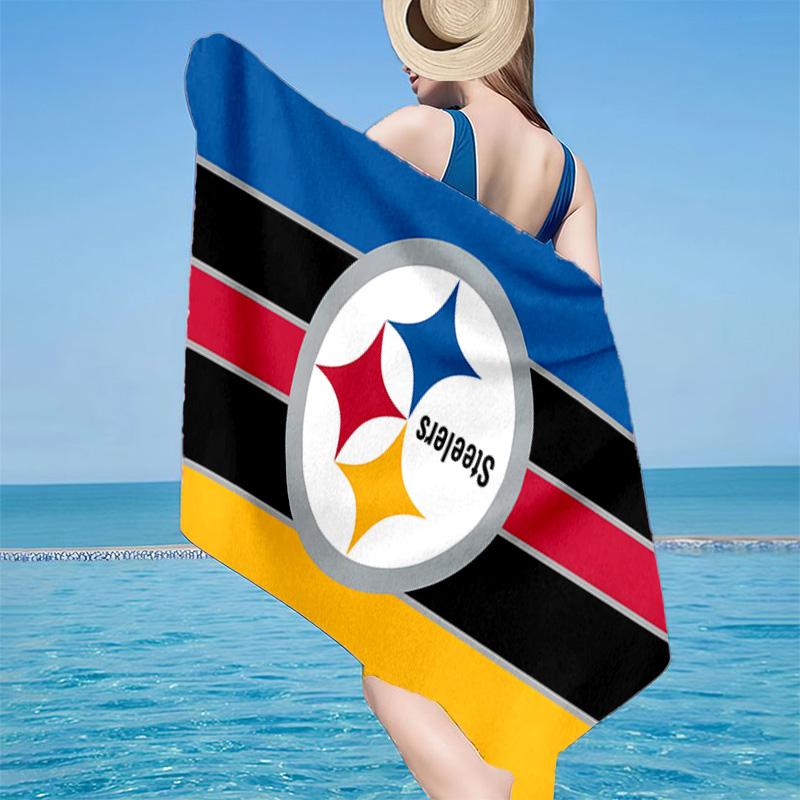 Pittsburgh Steelers Microfiber Beach Towel, Lightweight And Quick-Dry, for Summer Travel, Beach Essential, Swimming Pool