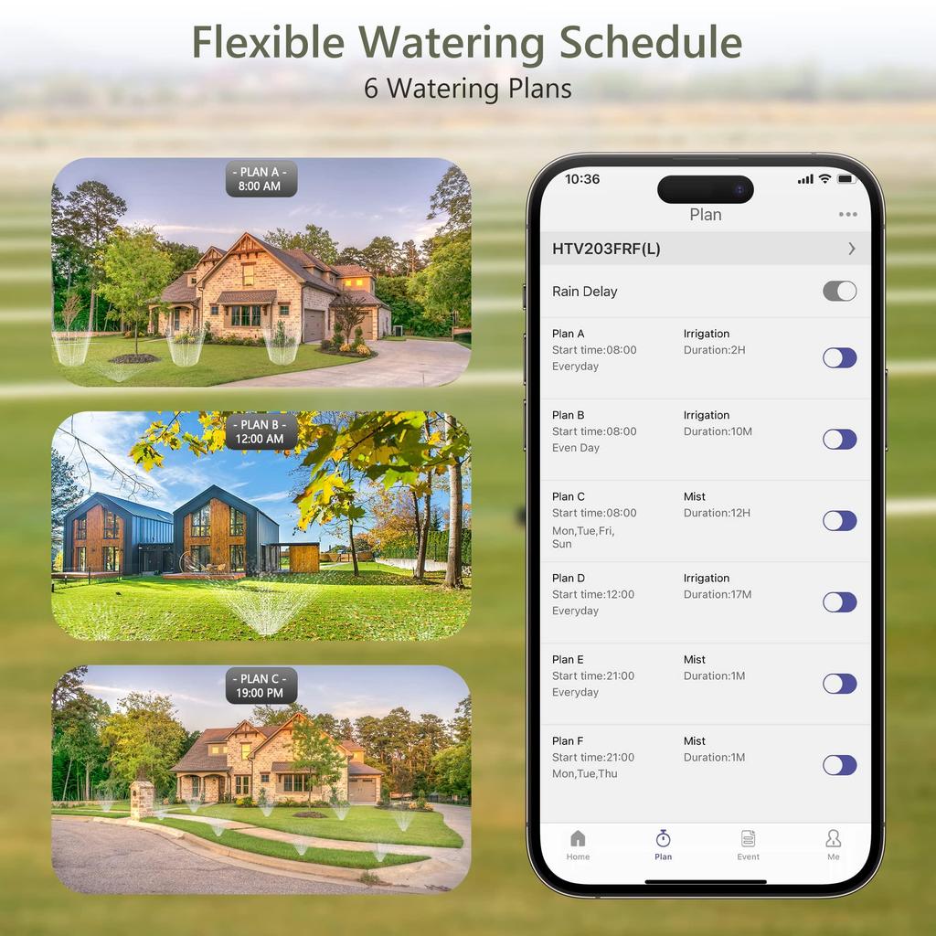 Diivoo Таймер воды Wi-Fi, 1/2/3 зоны, умный водяной клапан, дистанционное управление, ирригация, Wi-Fi-шлюз, автоматическая система полива сада