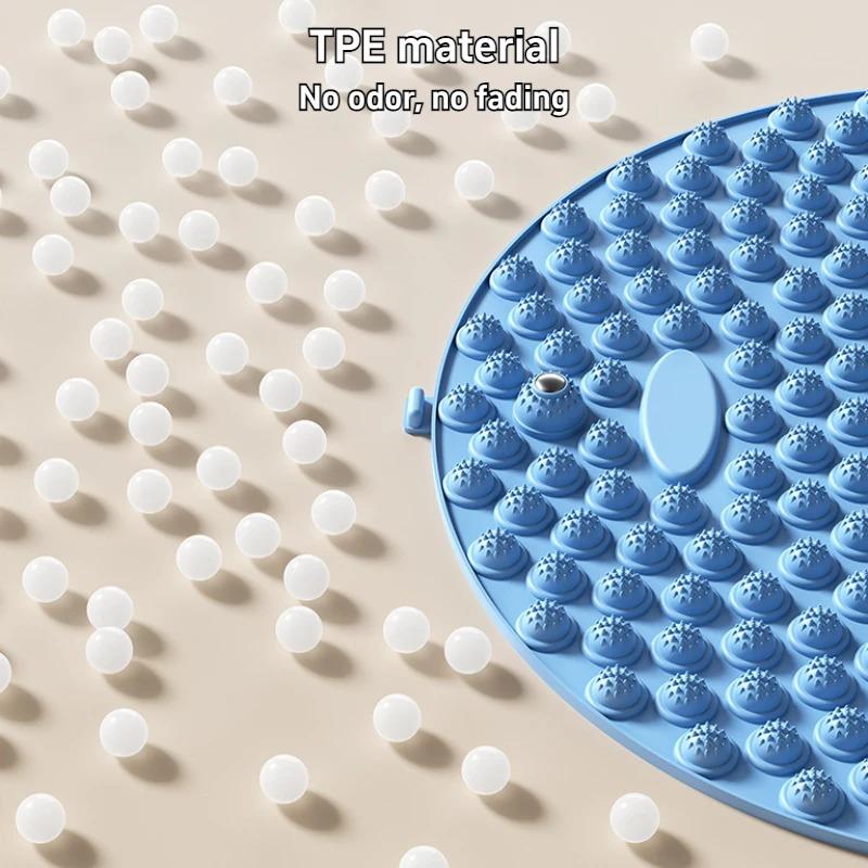 Пальцевый пресс Массажная доска для ног для домашнего использования Бамбуковая доска для ходьбы с пальцами Толстая круглая массажная подушка для ног