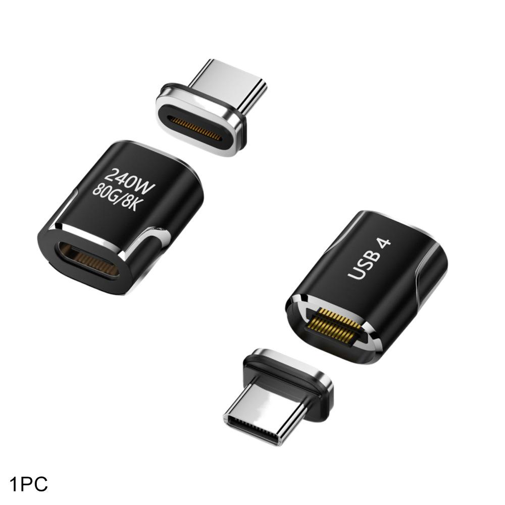Профессиональный PD 240 Вт USB-C магнитный адаптер 8K 60 Гц 80 Гбит/с конвертер Type-C быстрая зарядка полнофункциональный адаптер USB4.0 для ноутбука