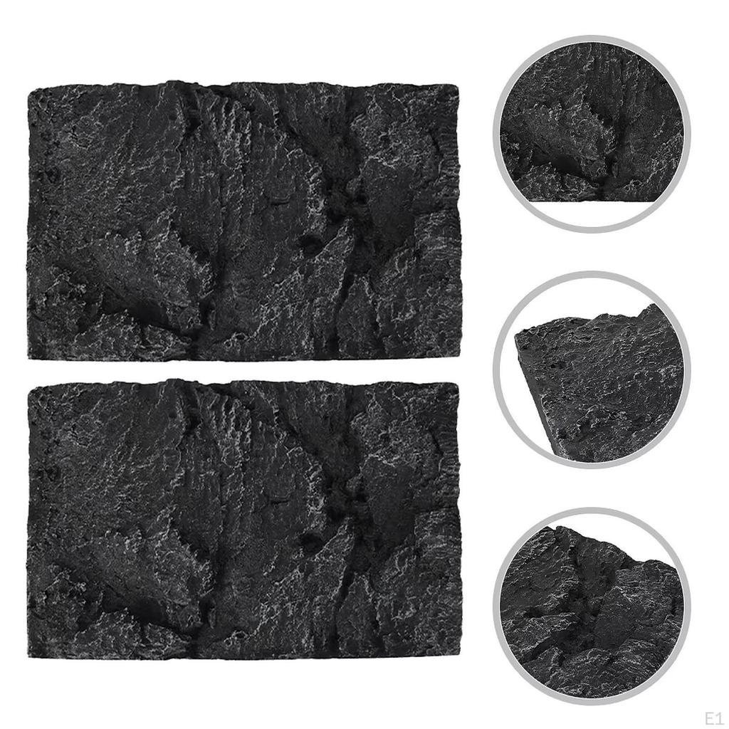 2 шт. Фоны для террариума рептилий, Декорация среды обитания змеи, Камень, Фон для аквариума для