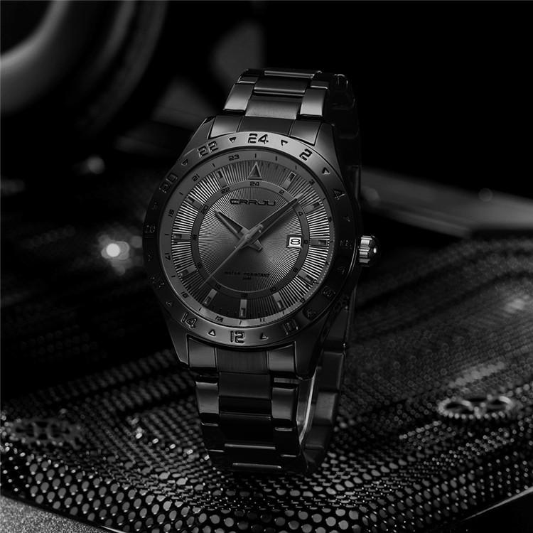 CRRJU Новые часы 5007 Мужские часы с ремешком из нержавеющей стали Простые деловые часы