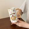 Милая керамическая кружка-чашка Капибара для девочек, офисная, для кофе, завтрака, молока, практичный подарок на день рождения