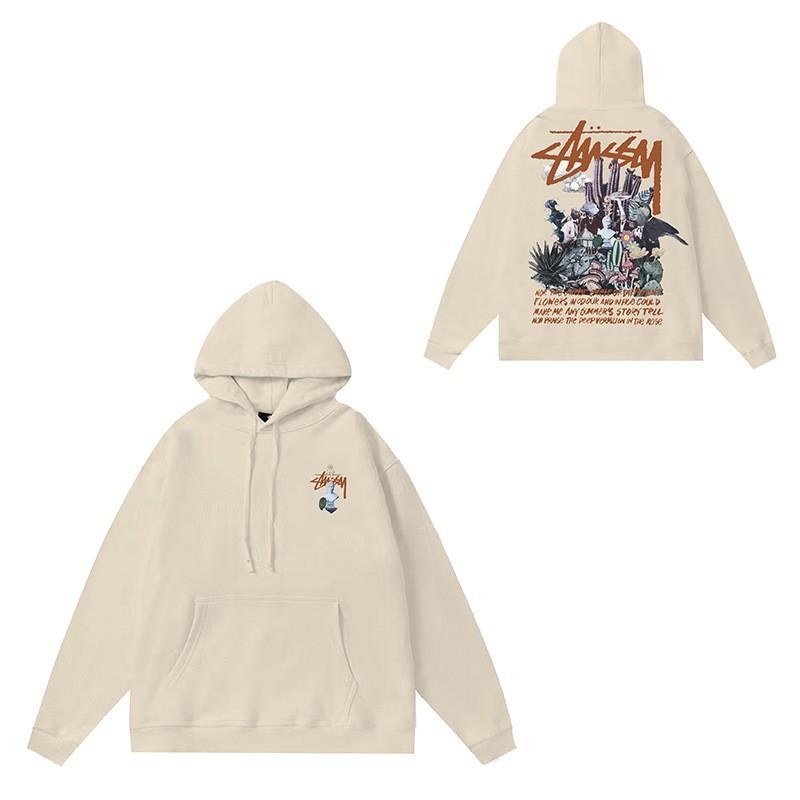 Unisex Hooded Cotton Sweatshirt Streetwear Letter Print Loose Fit Winter Casual Top Teens