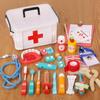 Kids' Wooden Doctor & Nurse Role Play Toy Set with Stethoscope