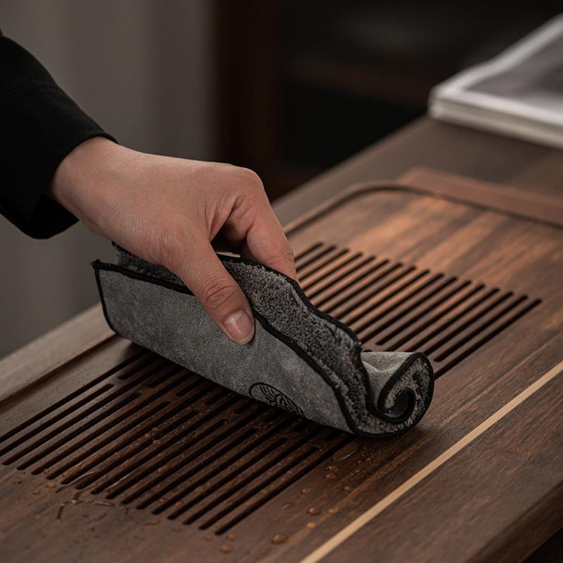 Water Absorption Tea Towel Tea Cloth Thickened Coffee Table Cloth Zen Teaware Towel Cotton Linen Rag Pad Tea Table Accessories