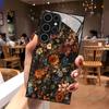 Ретро-чехол для телефона с цветочным узором, 2D, для Samsung S26 S25 S24 S23 S22 S21 S20 A55 A54 A53, Закаленное стекло, Защитная крышка