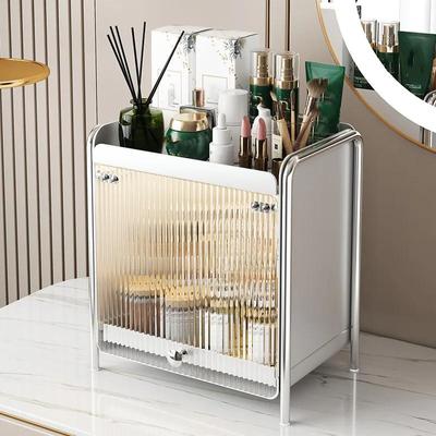 Роскошный органайзер для макияжа, ящик для хранения косметики, большая емкость, настольный ящик для красоты, женский ящик для хранения средств по уходу за кожей, контейнер для макияжа, драгоценность