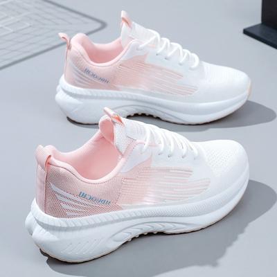 Обувь Женская 2025 Лето Увеличение Роста Легкая Вязаная Обувь Мягкая Подошва Дышащие Сетчатые Кроссовки Спорт на Открытом Воздухе Беговые Кроссовки Женские