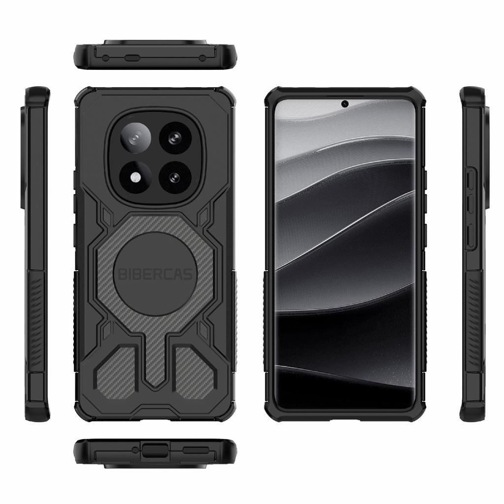 BIBERCAS J-16 Series For Xiaomi Redmi Note 14 Pro+ 5G Case Compatible with MagSafe Anti Drop TPU+PC Phone Cover