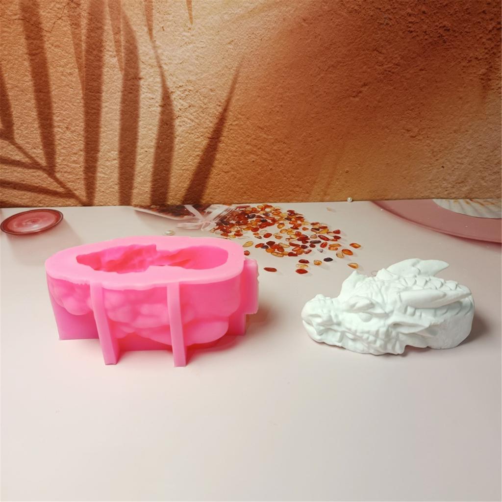 Силиконовые формы для свечей в виде головы дракона из эпоксидной смолы, свечи, мыла, шоколадной помадки, силиконовые формы для цементной глины, силиконовые формы