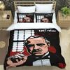 Крестный отец Принты Комплекты постельного белья Изысканный набор постельных принадлежностей Пододеяльник Комплект одеяла Комплект постельного белья Роскошный подарок на день рождения