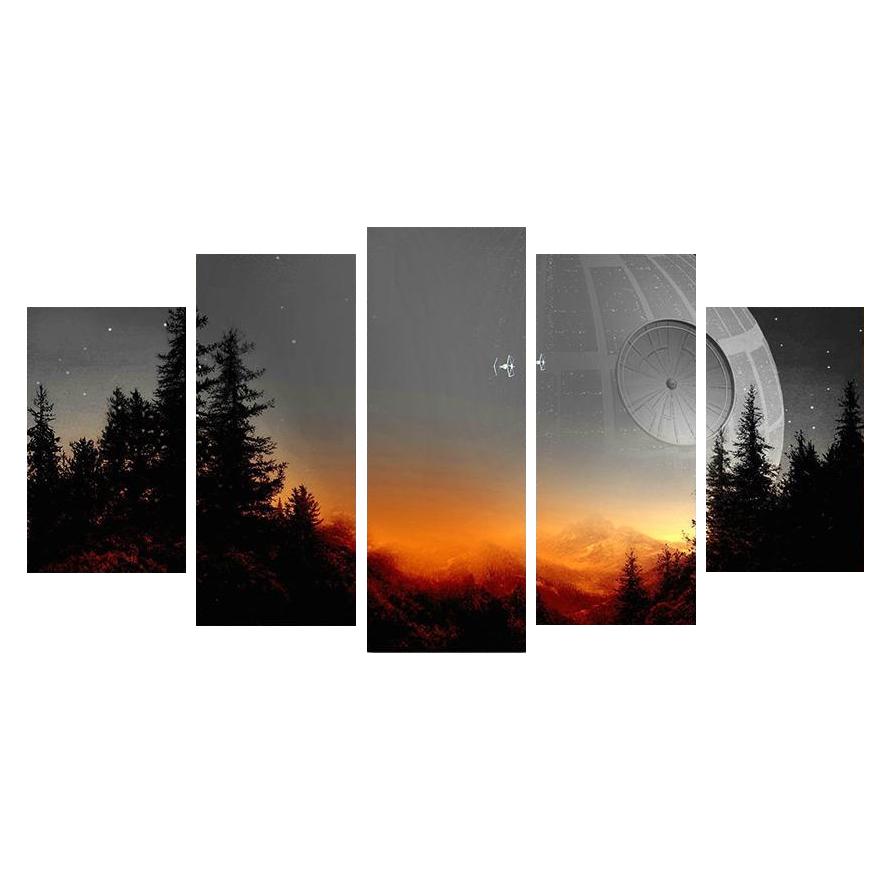 5 Pieces Wall Art Canvas Star Movie Painting Decorative Frames Home Living Room Decoration Posters and Prints On the Wall No Frame