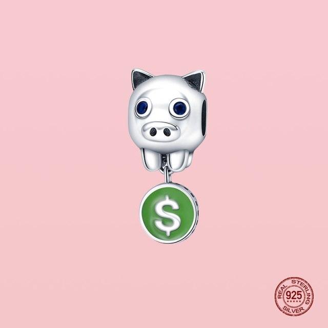 Подвеска из стерлингового серебра 925 пробы, очаровательные бусины для оригинального браслета Panjia, ожерелье, женские украшения