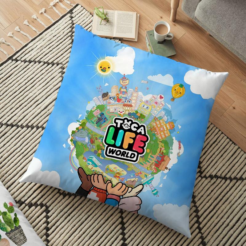 Чехол для подушки Toca Life World, наволочка Toca Boca для домашнего стула, детская комната, мягкая декоративная наволочка 45*45 см