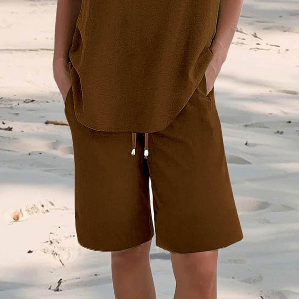 Женские повседневные летние эластичные пляжные шорты однотонные повседневные шорты
