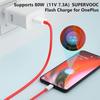 Сверхбыстрое зарядное устройство USB 80 Вт EU для OnePlus 9 10 11 12 13 Nord CE 2 3 Lite N300 OPPO Realme 12 GT NEO 2 3 Кабель Type C Warp Charge