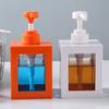 Pressed Lotion Bottles Square Shower Gel Dispensing Bottles Soapshower Gel Empty Storage Bottle for Bathroom