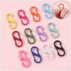 4pcs S Type Colorful Alloy Paint Spring Buckle Carabiner Anti-Theft Mini Keychain Hook Backpack Outdoor Hanging Connection Ring