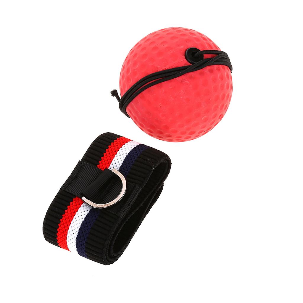 Боксерский мяч для тренировок с повязкой на голову для скоростных тренировок для взрослых (Красная повязка на голову)