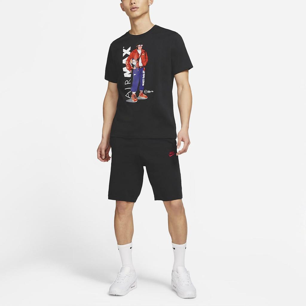 Nike Футболки Мужские Черные С Круглым Вырезом Умеренный Прямой Крой DB6158-010