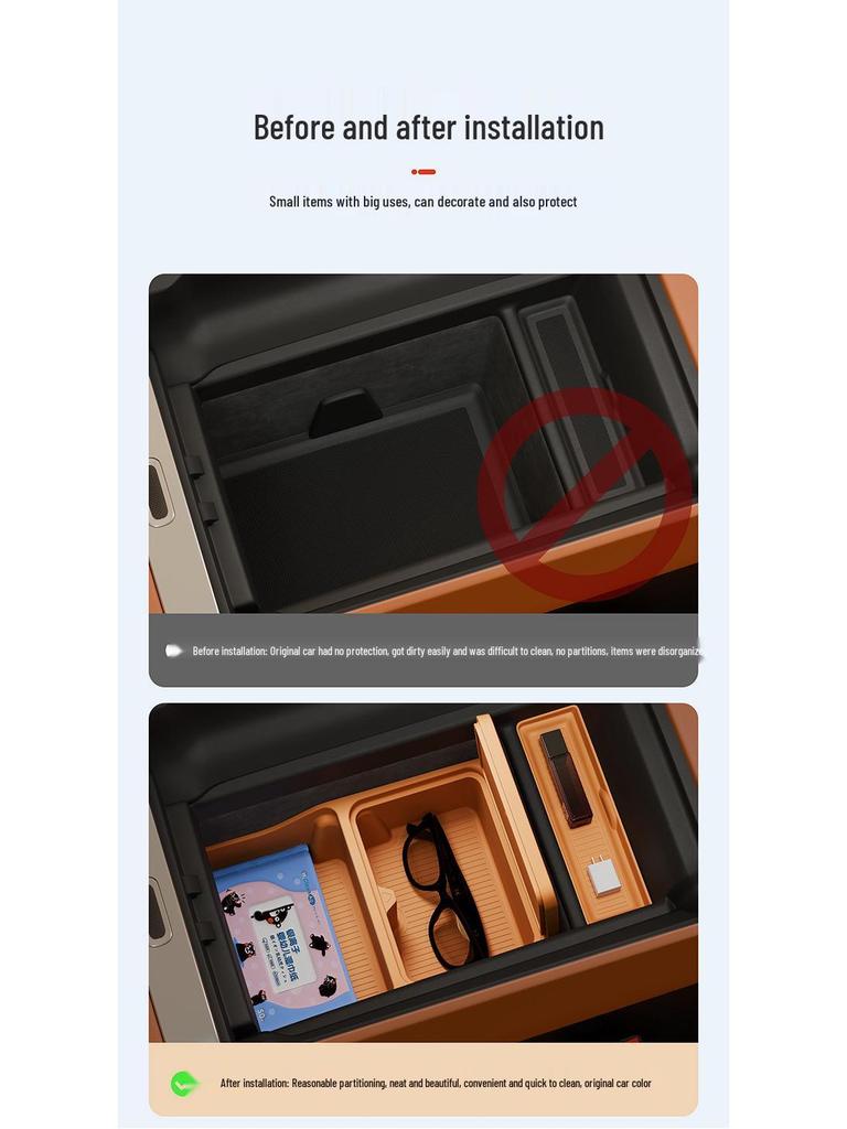 Силиконовая подкладка и органайзер для подлокотника Xiaomi YU7 для интерьера автомобиля