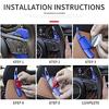 2Pcs ABS plastic Steering Wheel Paddle Shift Extension Cover Carbon Fiber Pattern Black