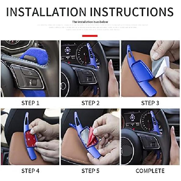 2Pcs ABS plastic Steering Wheel Paddle Shift Extension Cover Carbon Fiber Pattern Black