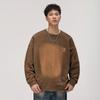 Fried And Washed Heavy Sweater Men'S Loose Round Neck Inner Bottoming Shirt Trendy Brand Large Size American Clothes