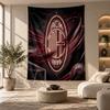 Decorative Tapestry,AC Milan Printed Wall Art, Lightweight Wall Hanging For Bedroom Background